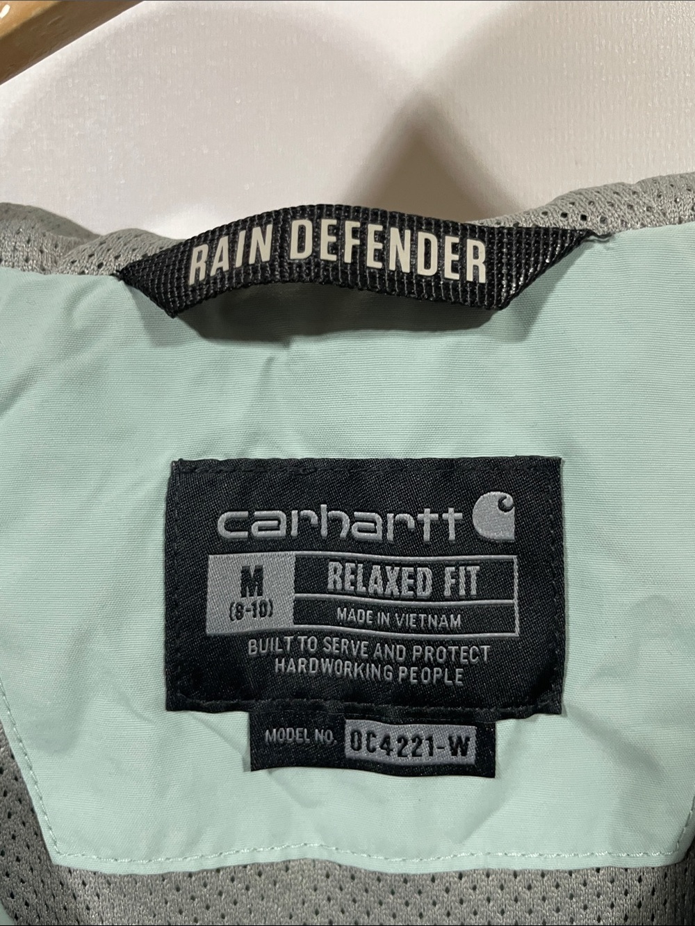 Carhartt Rain Defender Mint Green Ski Snow Jacket - Picture 2 of 5